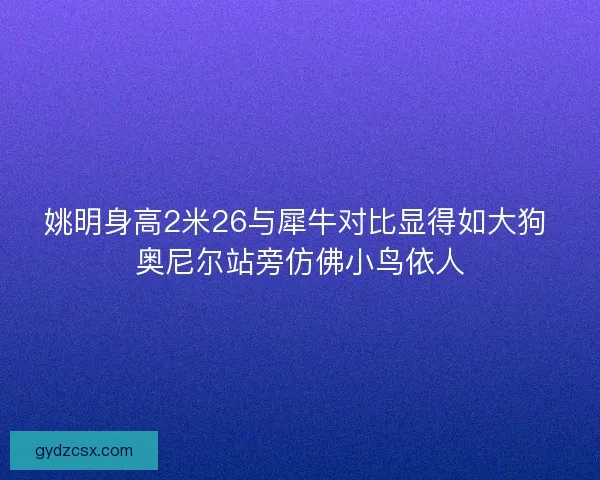 姚明身高2米26与犀牛对比显得如大狗 奥尼尔站旁仿佛小鸟依人